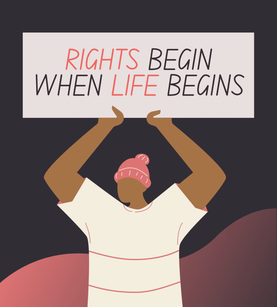 what are human rights illustration of pro-life man